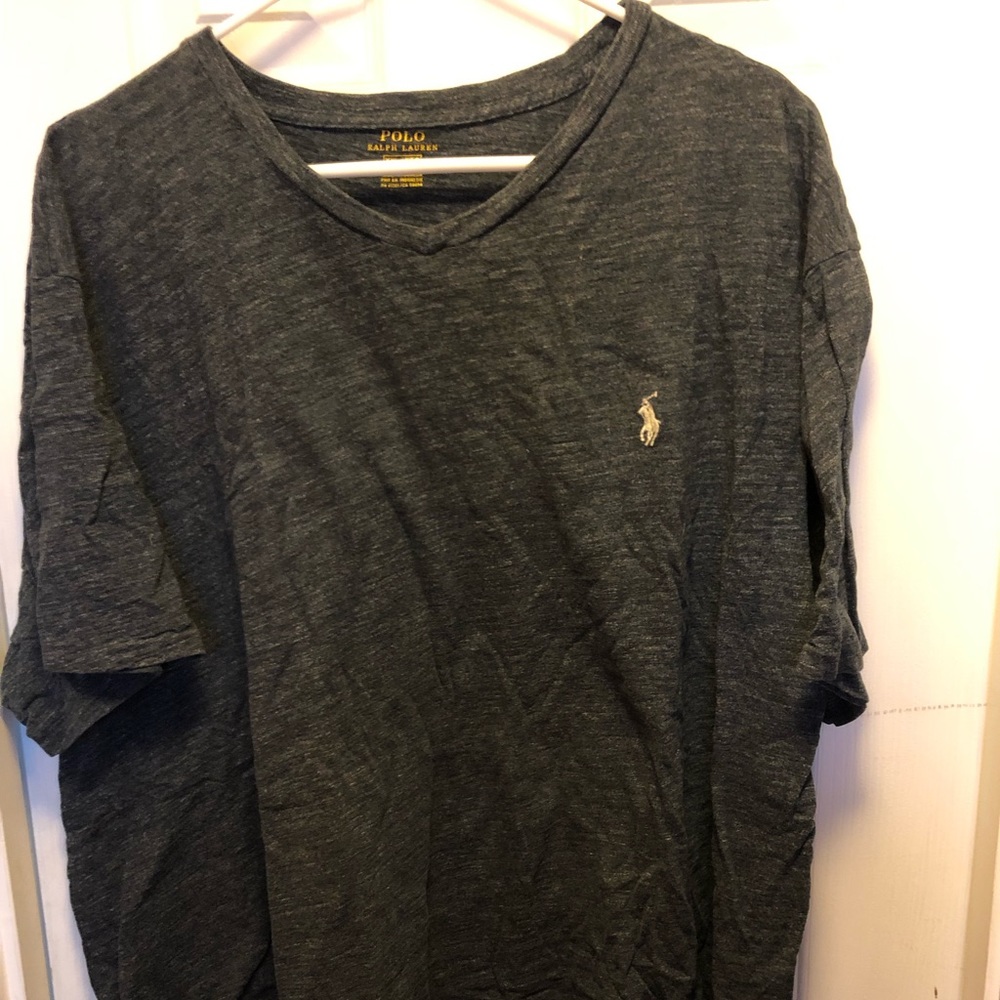 Heather Grey V-Neck Casual Ralph Lauren T